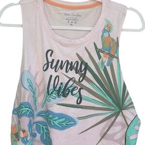 Vera Bradley Sleeveless Floral & Tropical Print Shirt Size XL